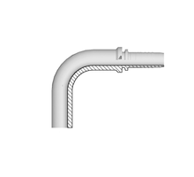 Alfagomma Slangpilaar Pijpeind Metr. -90° DN06 - 12L/S
