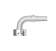 Alfagomma Slangpilaar Interlock G2 Metr. Inw. 24° + O-Ring 90° DN25 - 25S