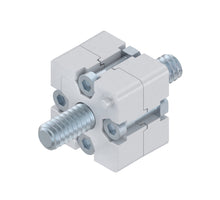 END CONNECTOR      40X40 SILVER SET