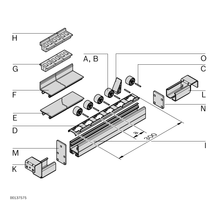 RAIL HOLDER        40X45 WITH STOP