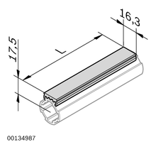 SLIDE RAIL         L=2000 GREY